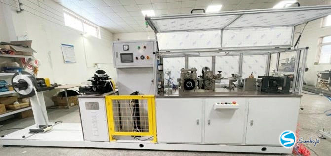 1.5-2mm Tube ±0.1mm Accuracy PLC Controlled Aluminum Radiator Fin Machine
