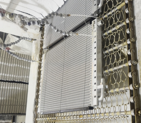 Face height of mesh belt 900mm Aluminium Brazing Furnace Radiantor Tube Heating Nitrogen Consumption Three Phase 50HZ