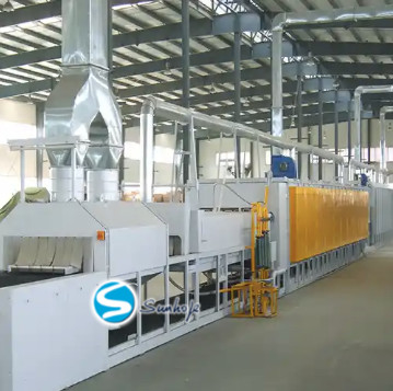 Maximum Height of Workpiece 250mm Four Sections Aluminum Brazing Furnace 650-700 Degree Spray Drying Air Cooling Area