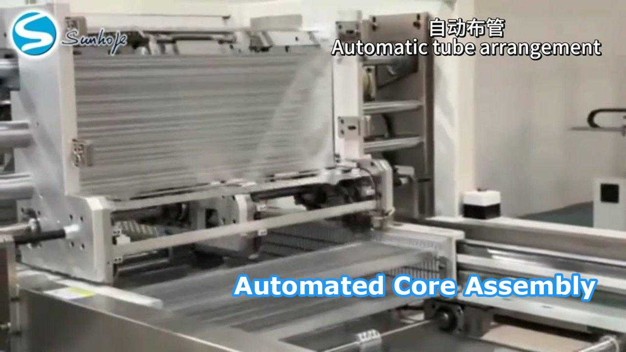Core builder machine /Radiator Core assembly machine/Intercooler Core ...
